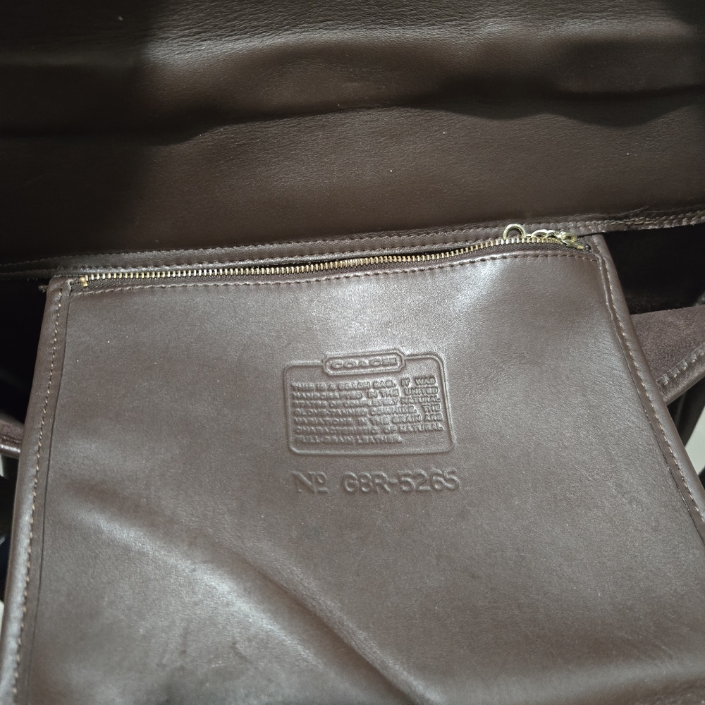Coach Chocolate Brown Leather Crossbody Satchel - Picture 4 of 4